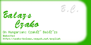 balazs czako business card